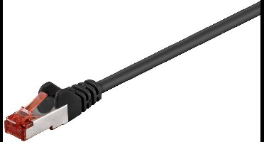 Digitus DK-1644-0025/BL RJ45 Netwerkkabel, patchkabel CAT 6 S/FTP 0.25 m Zwart Halogeenvrij, Verdraaide paren, Snagless, Vlambestendig 1 stuk(s)