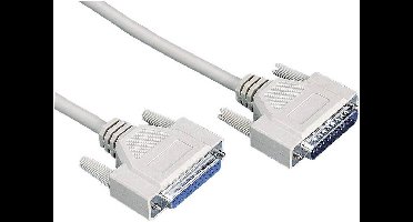 Digitus Verlengkabel Parallel [1x D-sub stekker 25-polig - 1x D-sub bus 25-polig] 2.00 m Grijs