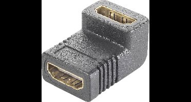 SpeaKa Professional SP-9564944 HDMI Adapter [1x HDMI-bus - 1x HDMI-bus] Zwart Vergulde steekcontacten, 90° haaks naar boven 0.00 m