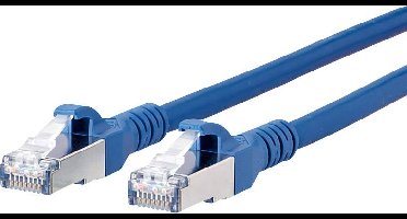 Metz Connect 1308455044-E RJ45 Netwerkkabel, patchkabel CAT 6A S/FTP 5.00 m Blauw Snagless 1 stuk(s)