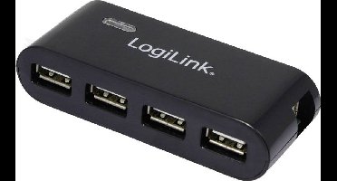 LogiLink UA0085 UA0085 USB-hub 4 poorten USB-A USB 2.0 480 MBit/s Zwart