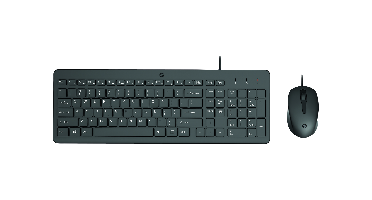 HP 150 Via Kabel Toetsenbord + Muis Zwart