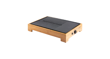 Domo Plancha Grill Bamboo Style Grillplaat Bruin