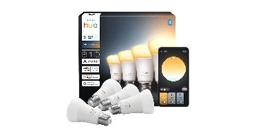 Philips Hue Led A60 Warm Tot Koelwit Licht E27 Fitting 4-pack Slimme Ledlamp Wit