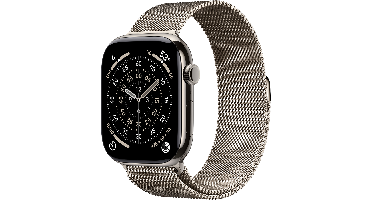 Apple Watch Series 11 gps + Cellular - 46mm titanium Case Milanese Loop S/m Smartwatch Natural