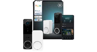 Hue Secure Bedrade Videodeurbelbundel 2k-video En Tweerichtingsaudio Dag- Nachtvisie Vereist Een 12-24 Vac - Min 10 Va Transfo Slimme Deurbel