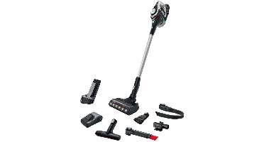 Bosch Draadloze Steelstofzuiger Bss82sil1 Steelstofzuiger Incl. Kruimelzuiger Grijs