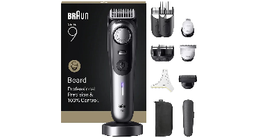 Braun Baardtrimmer Bt9560 Metallic Grijs