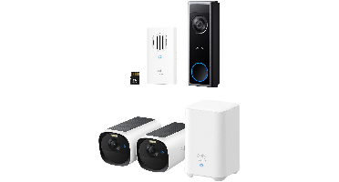 Eufy Eufycam E40 With Hb2 + Doorbell C31 Sd Card And Chime Slimme Buitencamera Wit