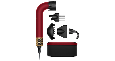 Dyson Supersonic R Curly + Coily Red Velvet / Gold Föhn Rood