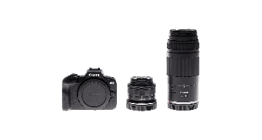 Canon Eos R100 Bk + Rf-s18-45 Rf75-300mm R Systeem