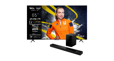 Tcl 65c6k Qd-miniled Google Tv 65" + Q65h Soundbar Tv-bundel