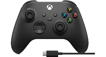 Microsoft Kabel + Xbox Wireless Controller Series Carbon Black