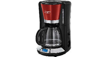 Russell Hobbs 24031-56 Colours Plus+ - Koffiezetapparaat Type Kan: Glazen Kan Rood
