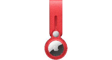 Apple Airtag Leren Hanger Rood