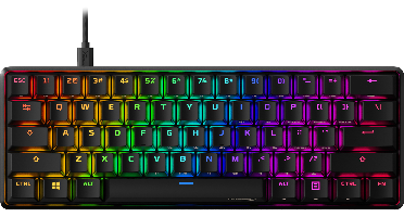 Hyperx Alloy Origins 60 - Mechanisch Gaming Toetsenbord Ultra Compact Pbt Toetsen Rgb Led Verlichting Us Qwerty Aqua