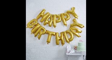 Ginger Ray Gouden Happy Birthday folieballonnen Pick & Mix