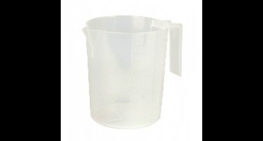 Gegradueerde maatbeker wit plastic - 1 l