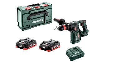 Metabo KH 18 LTX BL 24 Q 18V Li-ion Accu Combihamer Set (2x 4.0Ah LiHD Accu) In MetaBOX