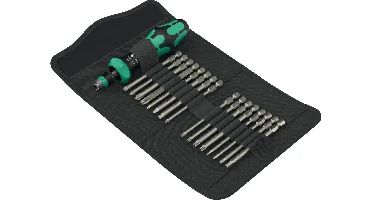 Wera 05051531001 17-delige Kraftform Kompakt 60 RA-R Imperial 1 Schroevendraaierset In Etui - Met Ratelfunctie