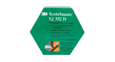 3M SJ352D Hersluitbare Lus En Haak Klittenband Zwart - 25mm X 5 M X 4.4mm