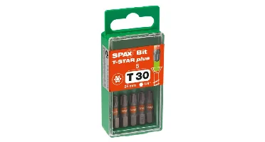 SPAX 5000009192309 Bit T-STAR Plus T30 - Blister Met 5 Stuks