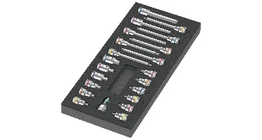 Wera 05150113001 9723 22-delige Zyklop B Bit- En Doppenset In Schuimstof Inleg - 3/8"