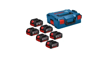 Bosch 1600A02A2S 6-delige Accu Set In L-BOXX - 6x 18V 4.0Ah Accu's