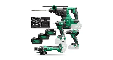 HiKOKI KC18DEWHZ 18V Li-ion Accu 4-delige Combiset (3x 5.0Ah Accu) In Tas