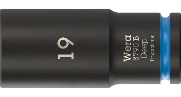 Wera 05005560001 8790 B Impaktor Deep Lange Krachtdop - 3/8"- Zeskant - 19 X 63mm