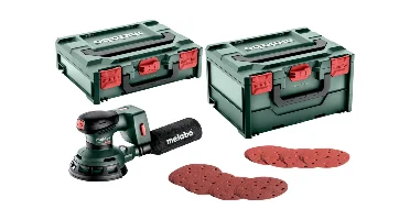 Metabo SXA 18 LTX 125 BL Set 18V Li-Ion Accu Excentrische Schuurmachine Body In MetaBOX + 100st. Schuurpapier - 125mm - Koolborstelloos