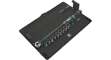 Wera 05075681001 11-delige Click-Torque C 3 Set 2 Draaimomentsleutelset In Etui Met Omschakelbare Ratel - 40-200 Nm - 1/2"