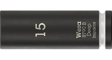 Wera 05005556001 8790 B Impaktor Deep Lange Krachtdop - 3/8"- Zeskant - 15 X 63mm