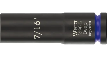 Wera 05005567001 8790 B Impaktor Deep Lange Krachtdop - 7/16"- Zeskant - 63mm
