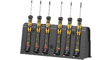 Wera 05030180001 6-delige 1550/6 ESD Elektronica Schroevendraaierset In Rack