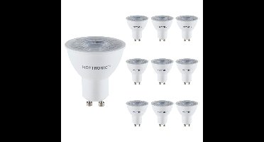 10x GU10 LED spot - 4,5 Watt 345 lumen - 38° - 4000K Neutraal wit licht - Dimbaar - LED reflector - Vervangt 50 Watt