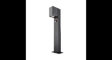 Marion LED Sokkellamp buiten zwart - 50 cm - Bewegingssensor - Padverlichting - GU10 Fitting - Max. 7 Watt - IP65 Waterdicht - Staande buitenlamp