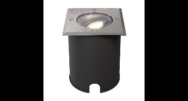 Cody LED Grondspot RVS - GU10 4,5 Watt 345 lumen dimbaar - 4000K neutraal wit - Kantelbaar - Overrijdbaar - Vierkant - IP67 waterdicht