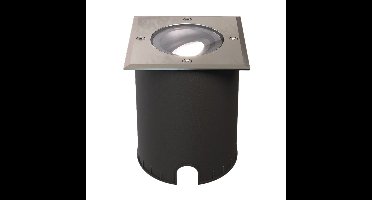 Cody LED Grondspot RVS - GU10 4,5 Watt 345 lumen dimbaar - 6500K daglicht wit - Kantelbaar - Overrijdbaar - Vierkant - IP67 waterdicht
