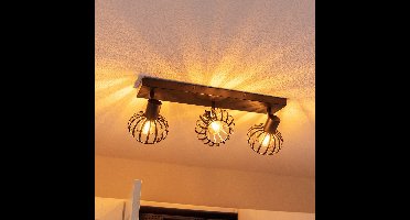 Petal - LED Plafondlamp - 3 spots - E14 Fitting - Kantelbaar & Draaibaar - Zwart
