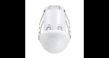 PIR-bewegingssensor met schemerschakelaar - 44mm - 360° - Bereik tot 10m links & rechts - Montagehoogte 2,2 tot 6m - IP54 - Maximaal 600W