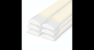 Set van 6 LED Batten 120cm - 40 Watt 5600 lumen (140lm/w) - 3000K warm wit - Vervangt 330W - Samsung SMD LED chips - Flikkervrij - IP20 Stofdicht - Onderbouwverlichting