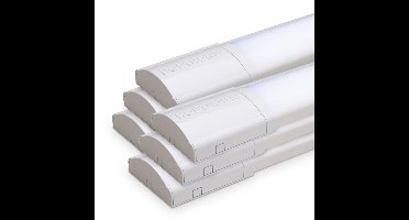 Set van 6 LED batten 60cm - 2520 lumen 18 Watt (140lm/W) - 6500K Daglicht Wit - Flikkervrij - IP20 voor binnen - Onderbouwverlichting - Koppelbaar