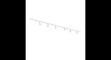 Taros Railverlichting Pakket Wit - Recht - 2x 1,5 m rail - 6 railspots - Excl. Lichtbron - IP20 - Modulair - 230V