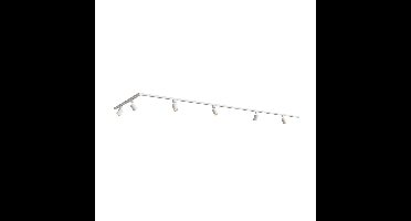 Taros Railverlichting Pakket Wit - L-vorm - 1x 1m rail - 2x 1,5m rail - 6 railspots - Incl. 2700K GU10 - IP20 - Modulair - 230V