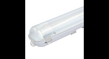 LED TL armatuur 60cm dubbel - T8 (G13) - 18 Watt 1980 lumen (110lm/W) - 4000K neutraal wit(840) - Koppelbaar - Flikkervrij - IP65 Waterdicht - LED TL Lamp