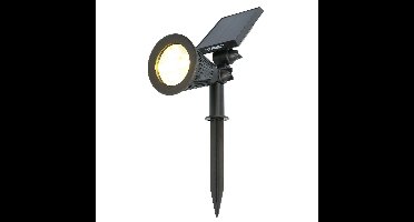 Bend PIR solar prikspot - Bewegingssensor en schemerschakelaar - 3000K warm wit - 2 lichtstanden - 300 lumen - 6-9 uur brandtijd - IP65 waterdicht