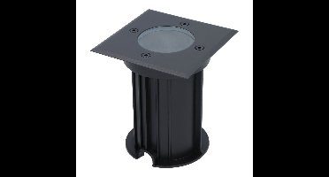 Ramsay LED Grondspot Vierkant - Dimbaar - GU10 - Excl. Lichtbron - Tuinspot - Zwart - IP67 waterdicht - Overrijdbaar voor de Oprit, Tuin en Terras