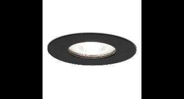 Bari LED inbouwspot - 4 Watt 345 Lumen - 6500K daglicht wit - GU10 - Dimbaar - Rond - IP64 Waterdicht - Zwart - Voor binnen, buiten en badkamer