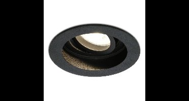 Laredo LED inbouwspot - GU10 4 Watt 345 lumen - 2700K Warm wit - Dimbaar - verzonken - Rond - Kantelbaar - IP20 Voor binnen - Zwart